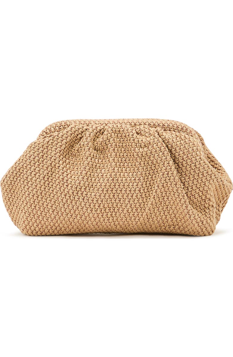 Reiss Georgia Woven Raffia Clutch, Main, color, Natural