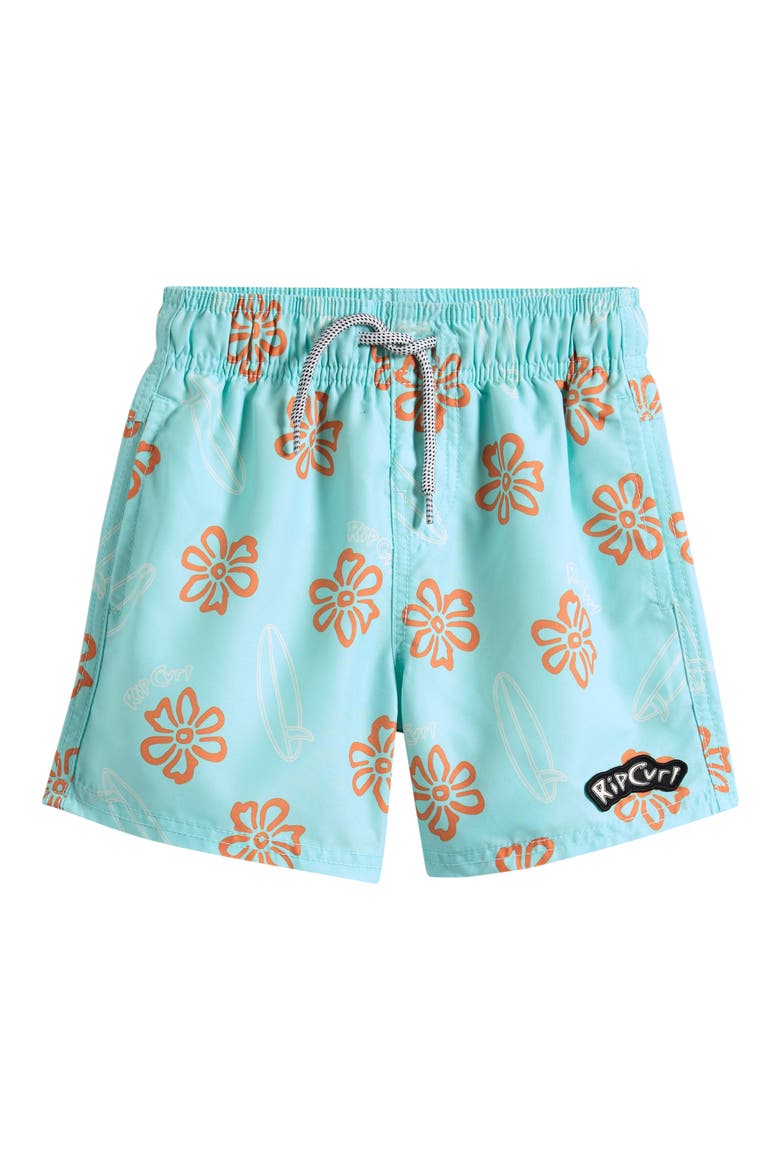 Kids' Ride the Wave Swim Trunks, Main, color, LIGHT AQUA
