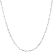 Bearfruit Jewelry Sterling Silver 18k Gold Plated Francesca Tennis Necklace Dainty