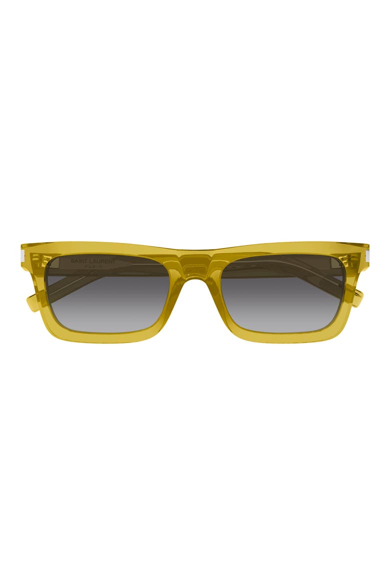 Betty 54mm Rectangular Sunglasses, Main, color, YELLOW