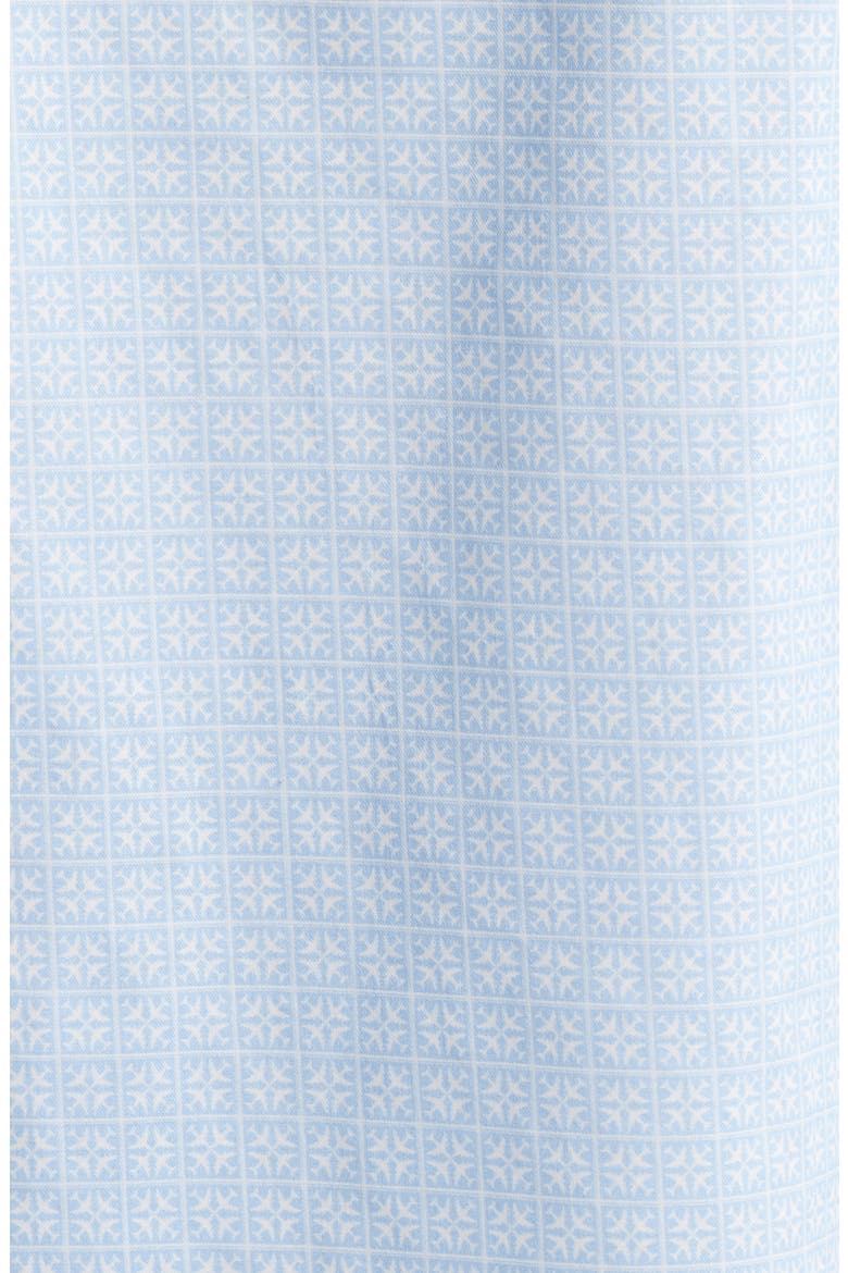 Airplane Print Short Sleeve Cotton Blend Button-Down Shirt, Alternate, color, LT BLUE