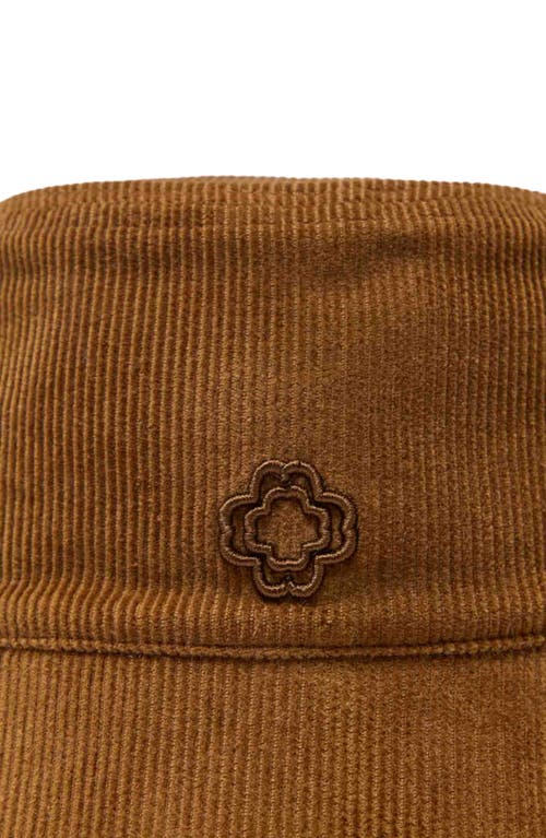 Maje Reversible Corduroy Bucket Hat In Burgundy