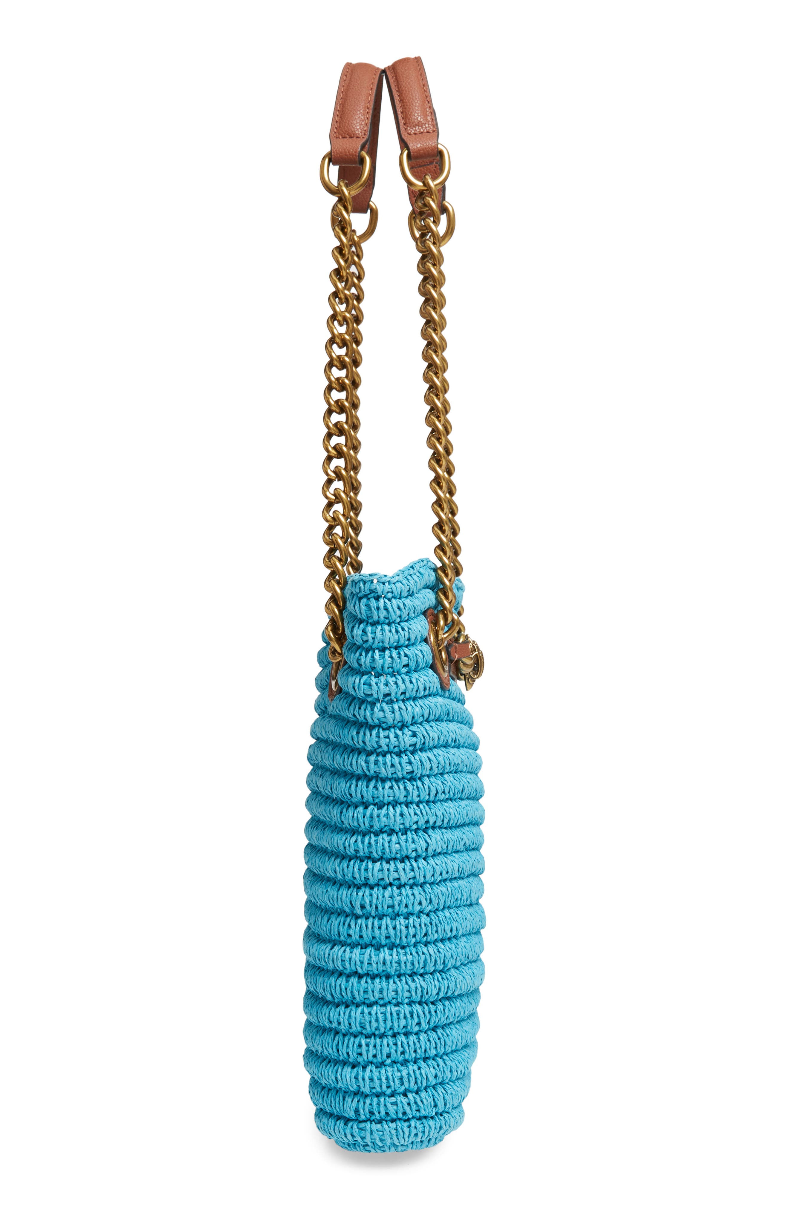 Small Chelsea Raffia Tote, Alternate, color, MEDIUM BLUE