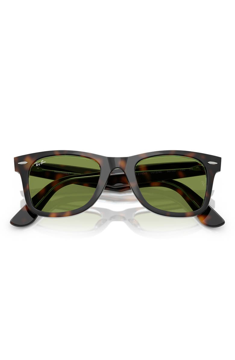 Ray-Ban 52mm Square Sunglasses, Alternate, color, Dark Havana / Green