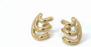 Gemini Jewelry Triple Curve Stud Earrings