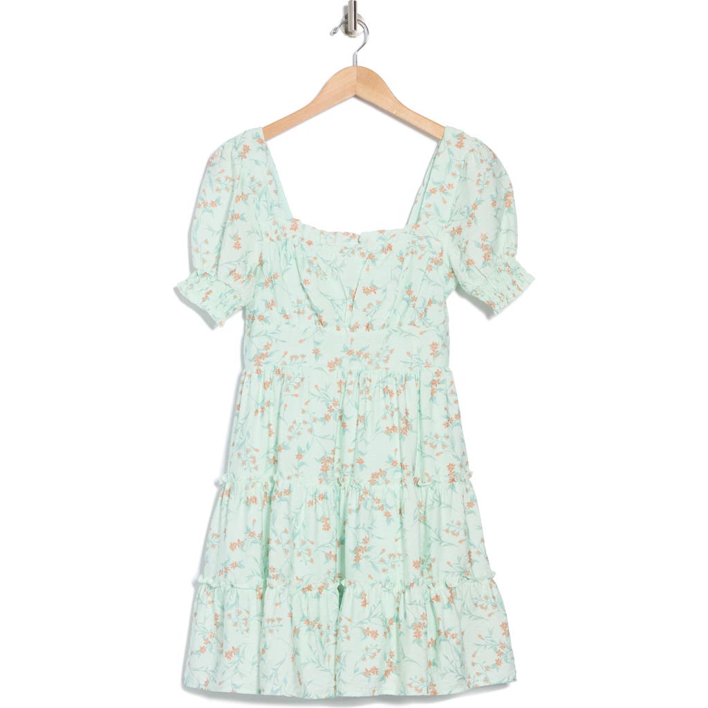 BLU PEPPER BLU PEPPER PUFF SLEEVE MINIDRESS