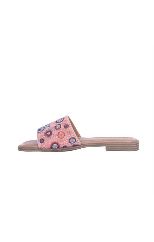 Lauren Lorraine Beady Sandals In Pink