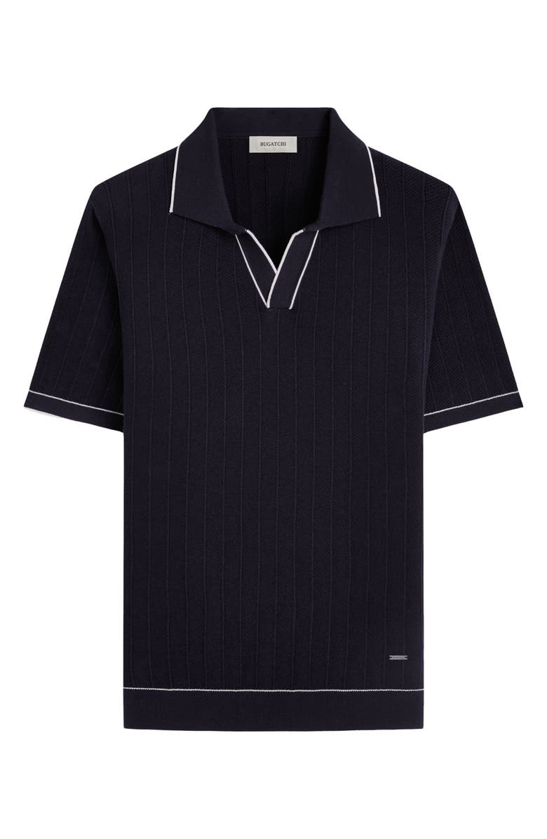 Bugatchi Johnny Collar Rib Polo, Alternate, color, Black