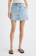 rag & bone rb Miramar Pull-On Trompe l'Oeil Faux Denim Cotton Terry Miniskirt