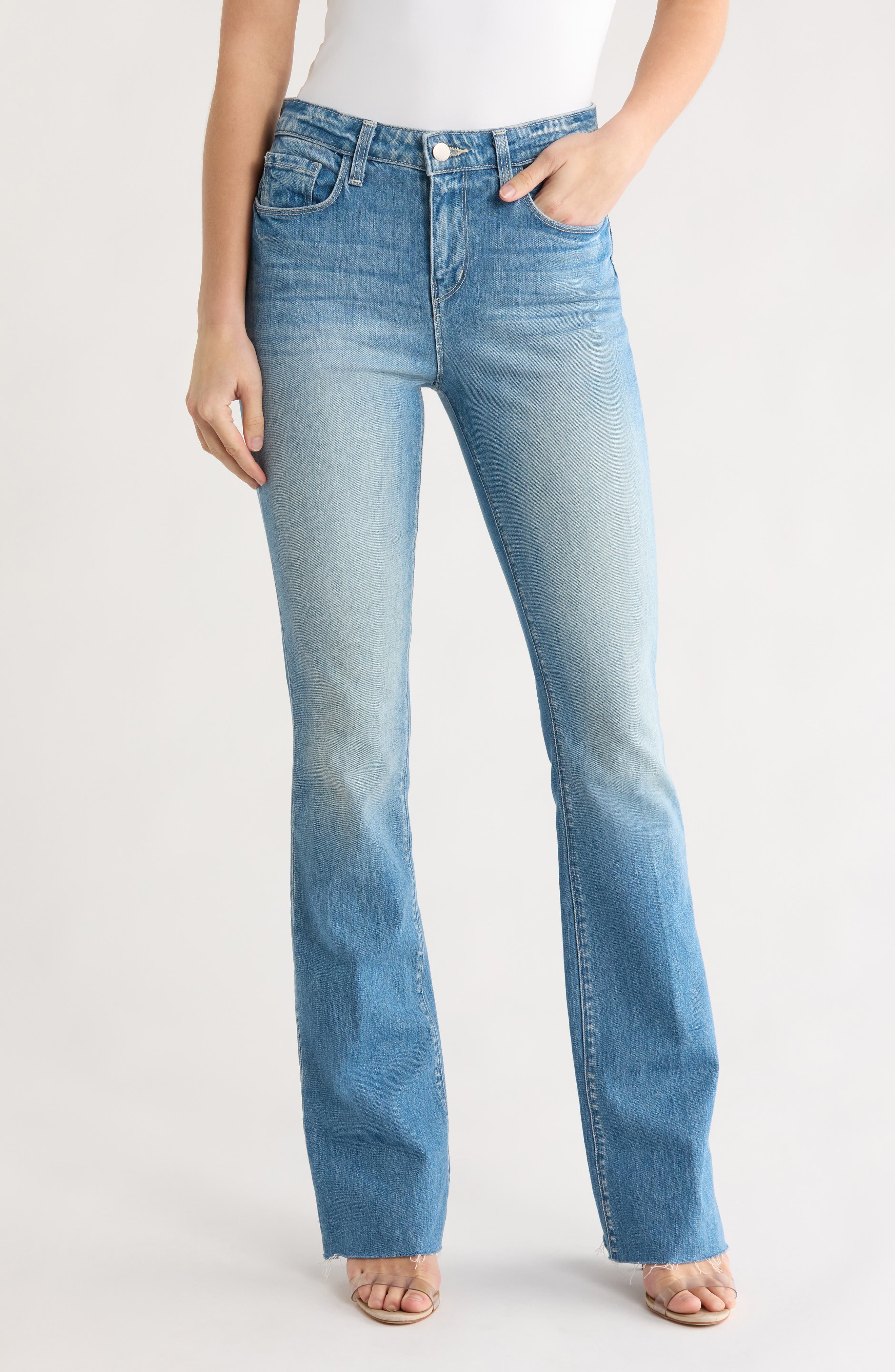 L'AGENCE Ruth Raw Hem Straight Leg Jeans