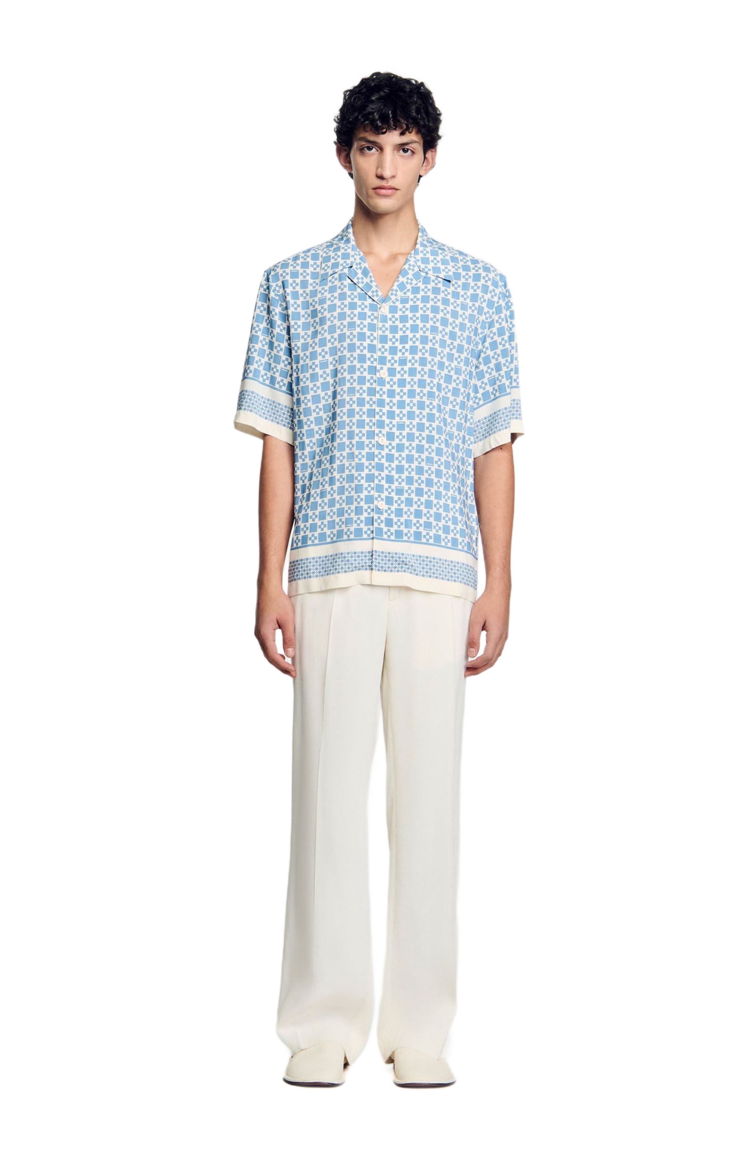 Square Cross motif flowing blouse - image 4