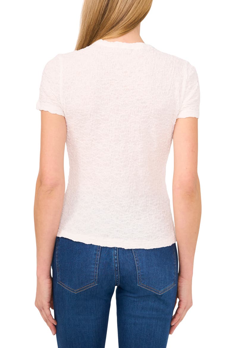 Puckered Knit Baby Tee, Alternate, color, NEW IVORY