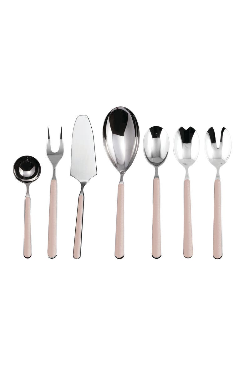 Fantasia 7-Piece Place Serving Set, Main, color, PALE ROSE
