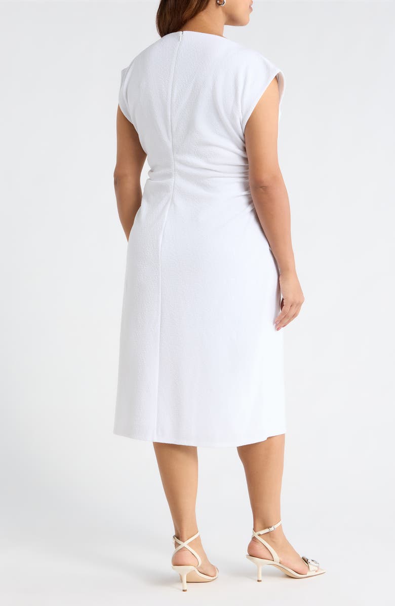 Nordstrom Cap Sleeve Ruched Dress, Alternate, color, White