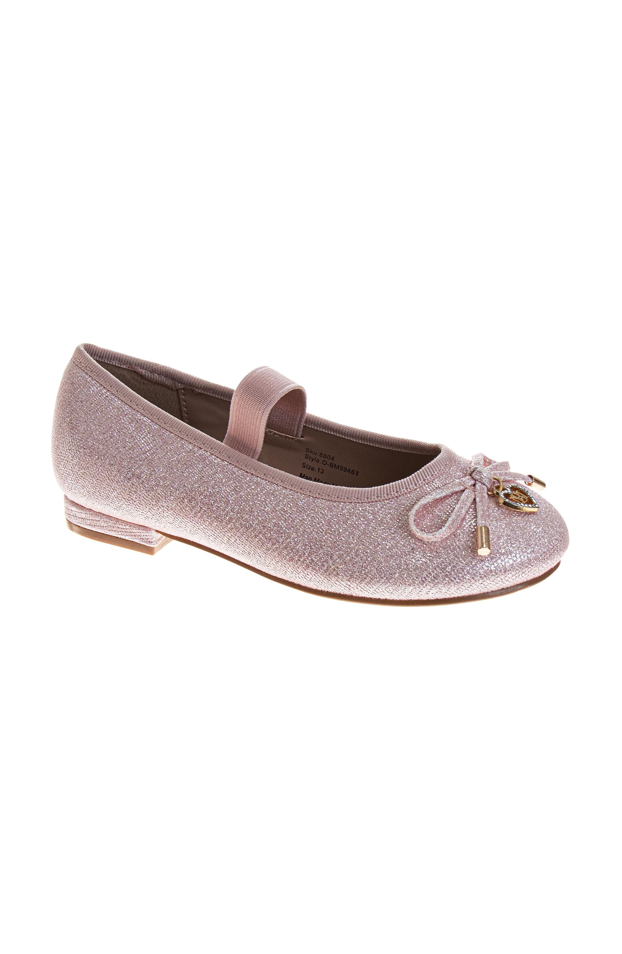 Dress Shoes for Girls Elegant Glitter Finish Classic Formal, Main, color, Pink