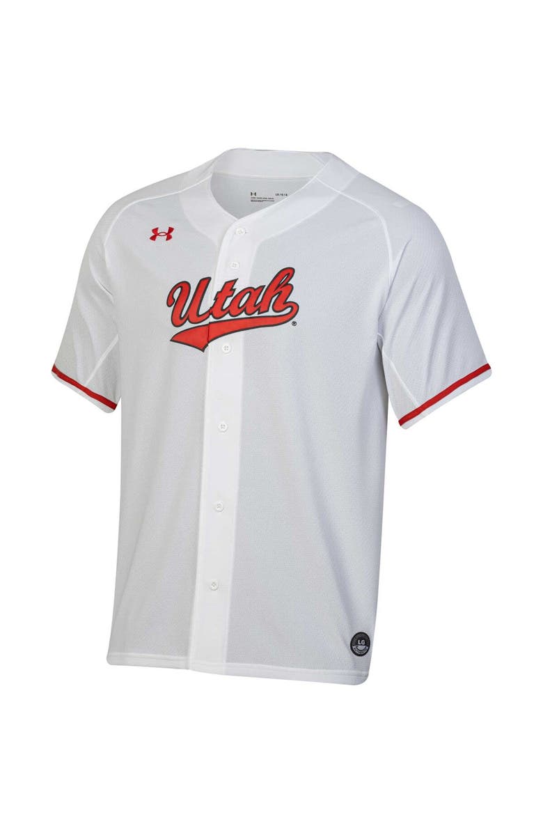 Under Armour Men's Under Armour White Utah Utes Replica Baseball Jersey, Alternate, color, White