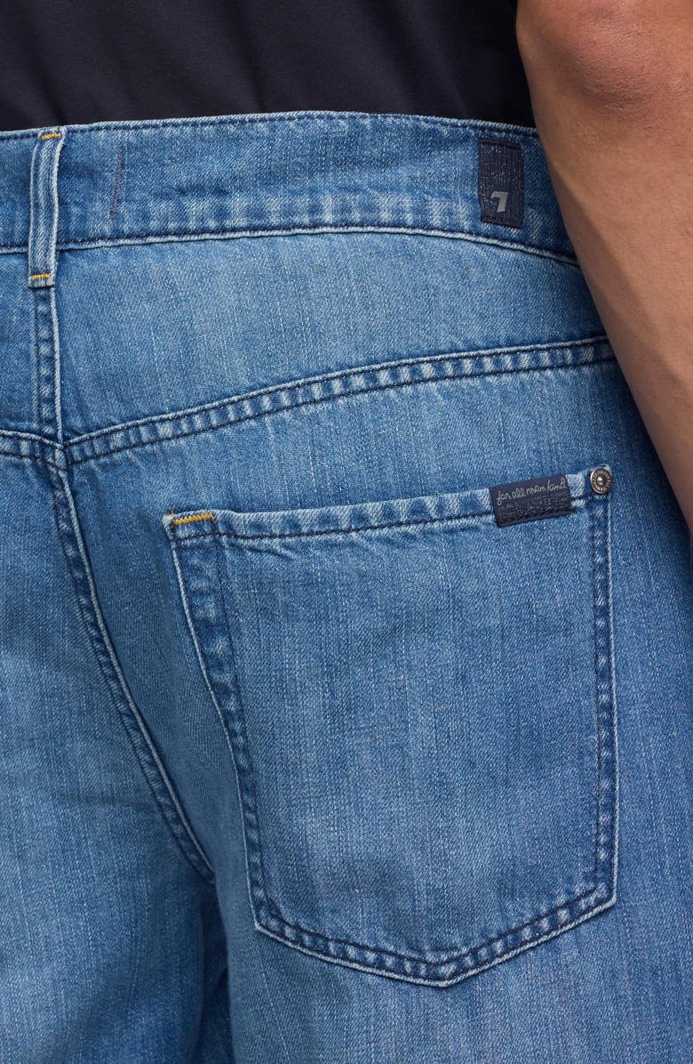 7 For All Mankind The Straight Cotton & Linen Jeans, Alternate, color, Cloudbreak