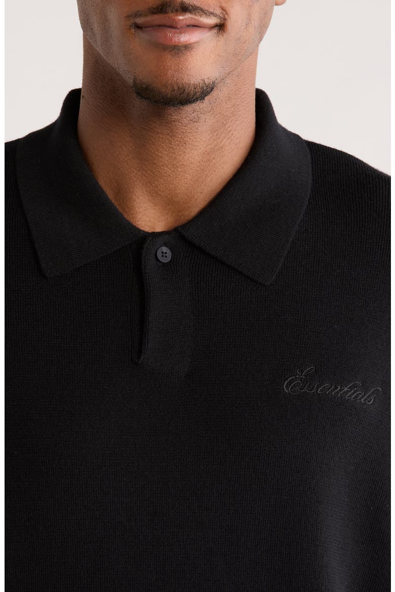 Signature '90s Merino Wool Polo Sweater, Alternate, color, VINTAGE BLACK