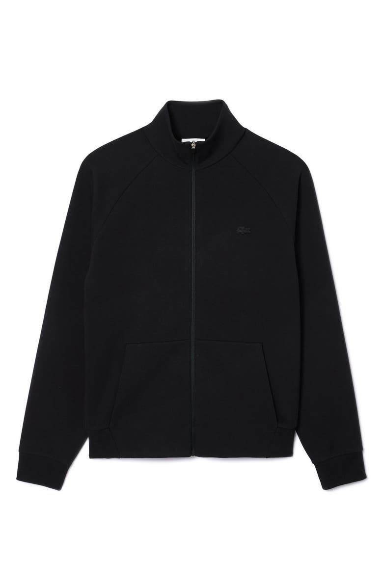 Lacoste Classic Fit Fleece Zip Sweatshirt, Alternate, color, Black