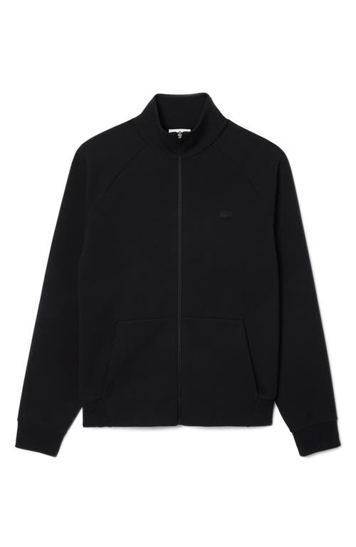 Lacoste Classic Fit Fleece Zip Sweatshirt In Black