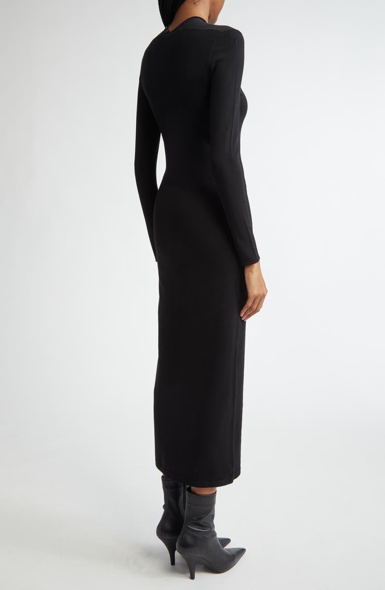 Alexander Wang Long Sleeve Knit Button-Up Body-Con Dress, Alternate, color,