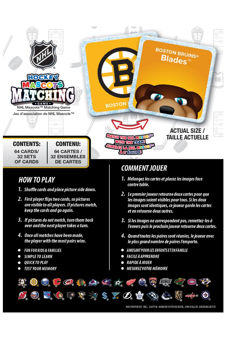 NHL Mascots Matching Game, Alternate, color, Multicolor