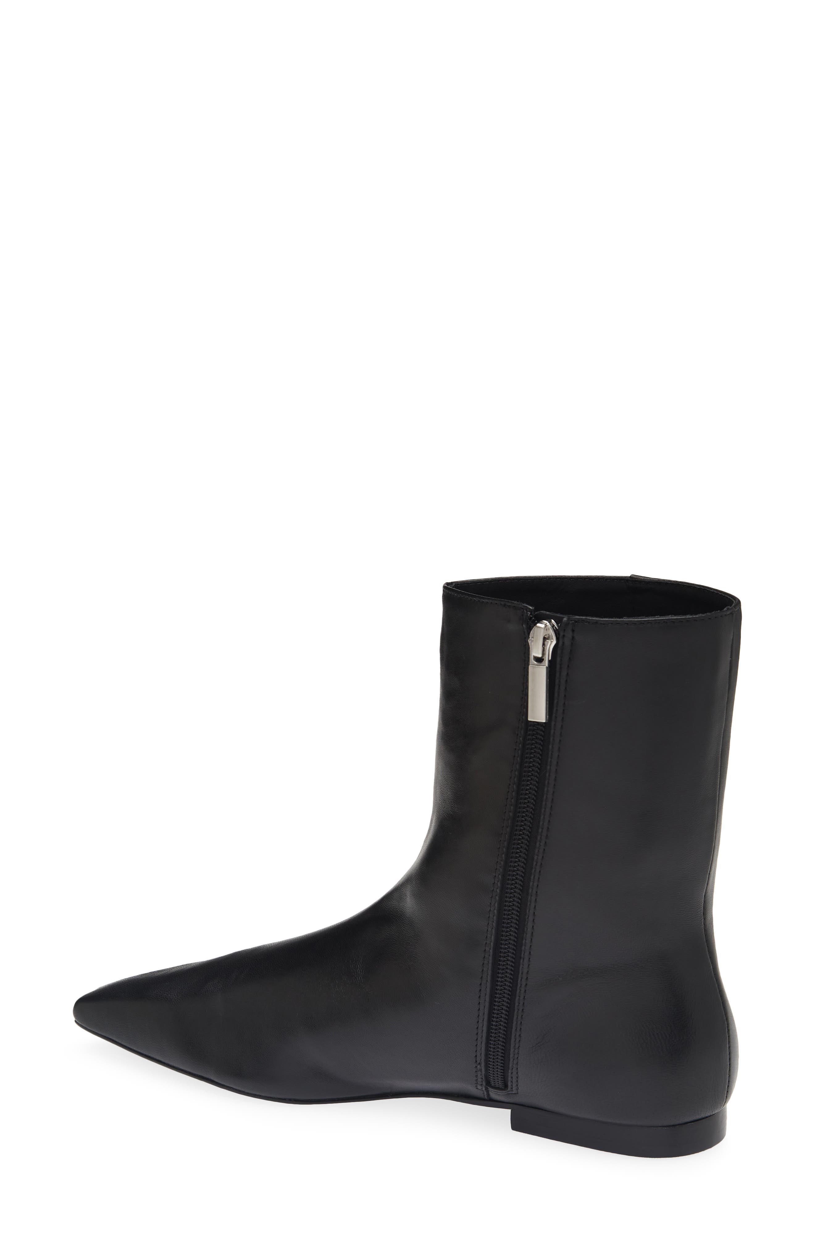 Remy Leather Flat Ankle Bootie, Alternate, color, BLACK LEATHER