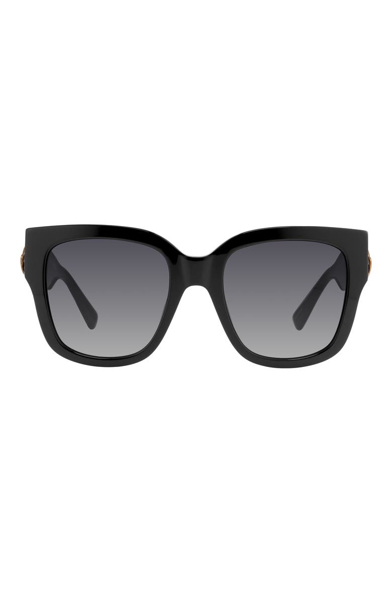 54mm Gradient Square Sunglasses, Main, color, BLACK/ DARK GREY SF