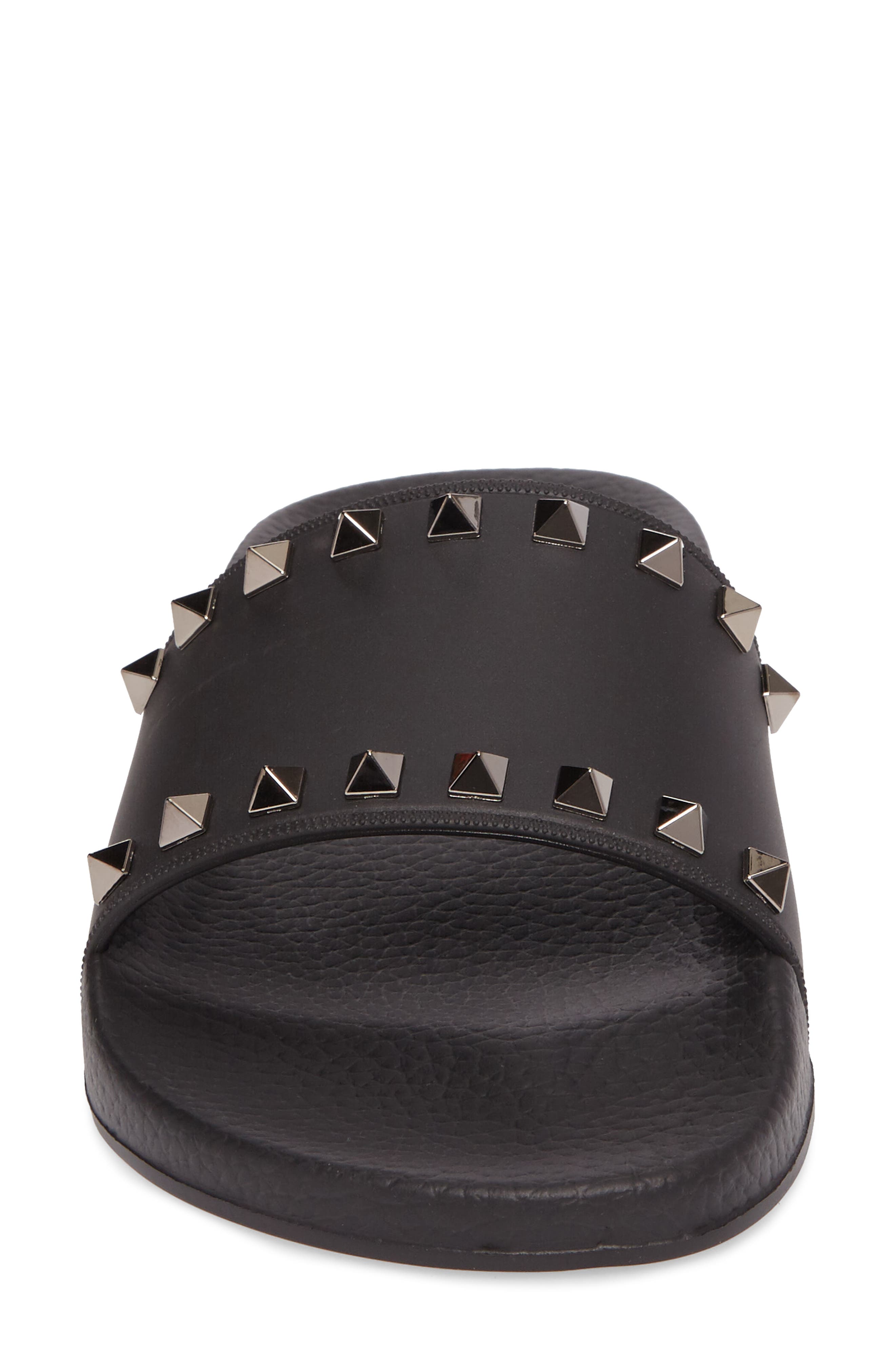 Valentino Garavani Rockstud Slide Sandal, Alternate, color, 