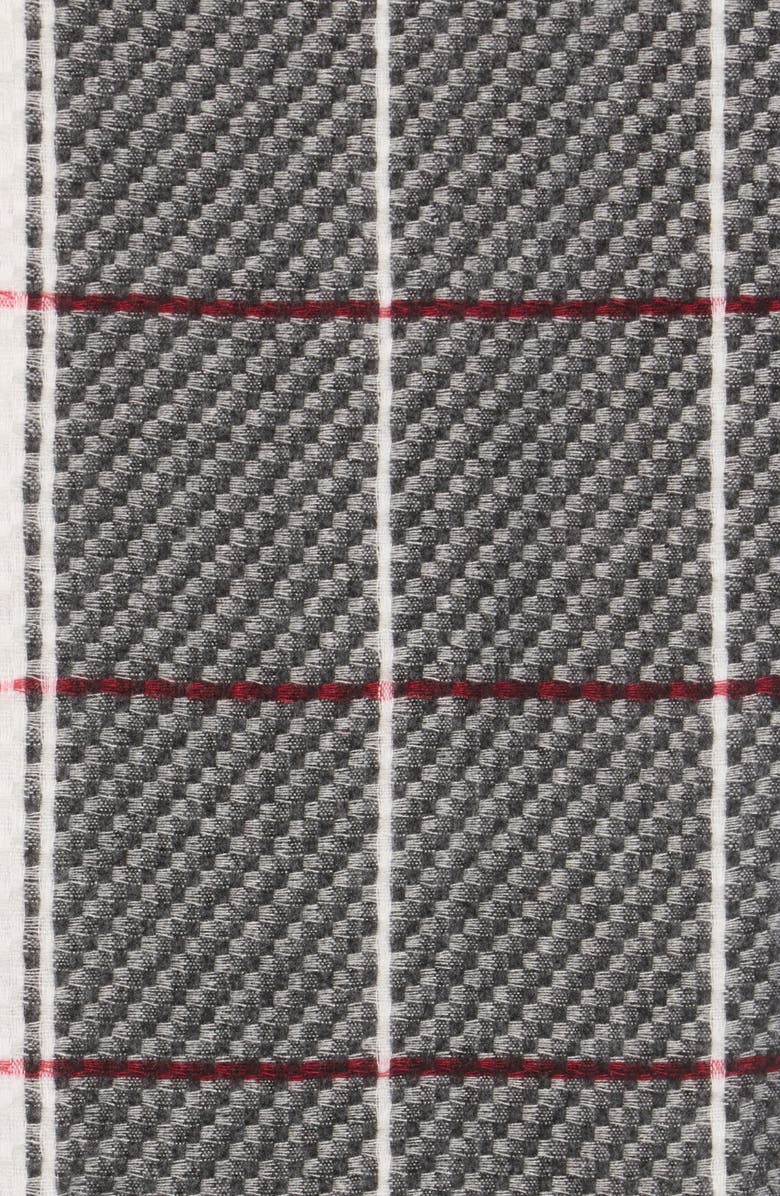 Nanette Lepore Woven Plaid Scarf, Alternate, color, Black