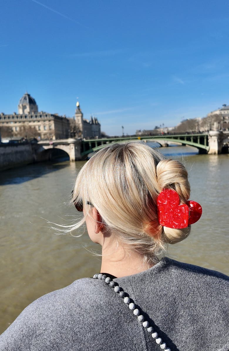 Solar Eclipse Heart Claw Clip, Alternate, color, 