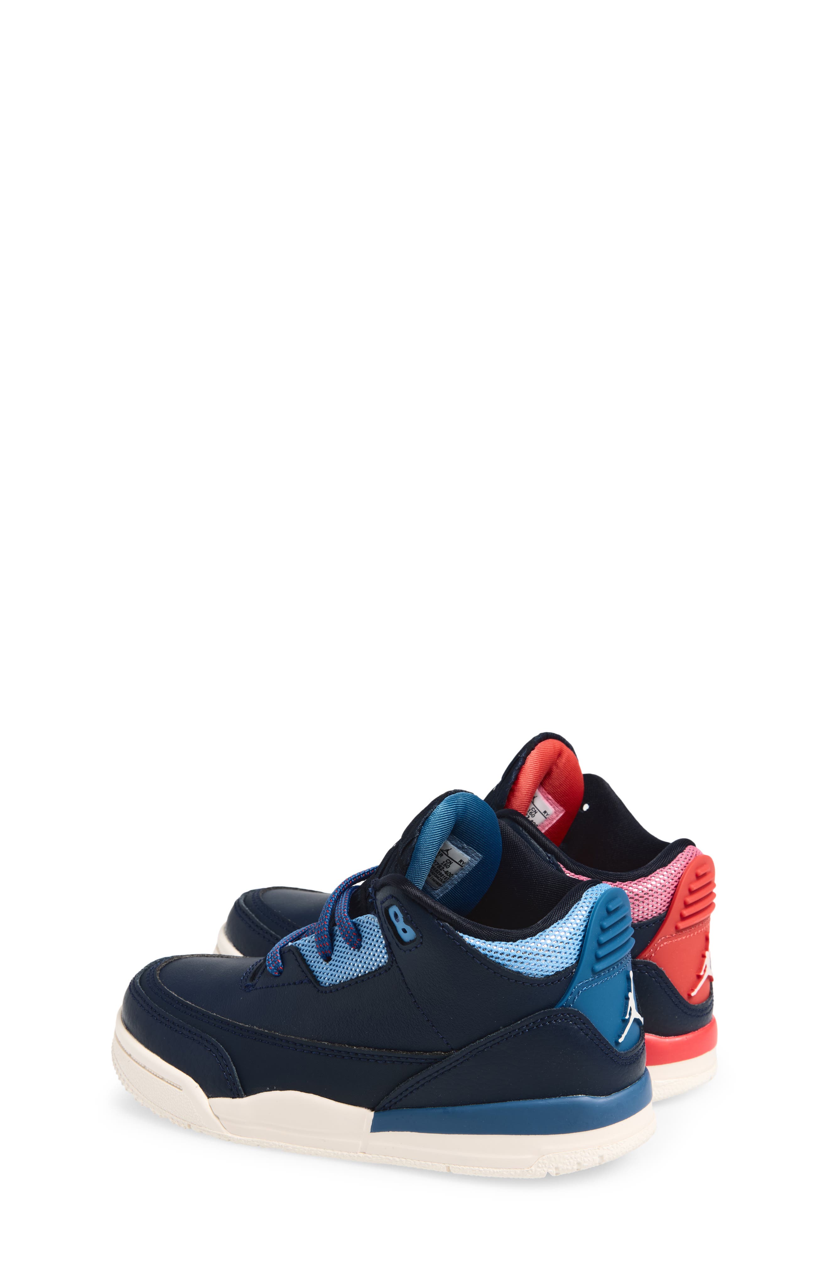 Kids' Jordan 3 Retro Sneaker, Alternate, color, OBSIDIAN/ TRACK RED/ CHALK
