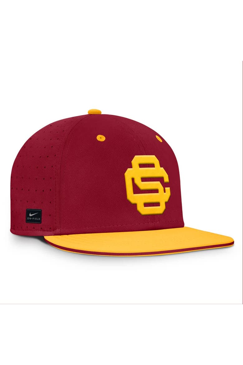 Men's Nike Cardinal USC Trojans On-Field Dugout True Performance Fitted Hat, Alternate, color, Cardinal