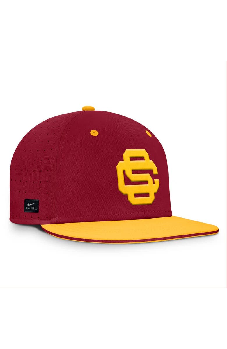 Nike Men's Nike Cardinal USC Trojans On-Field Dugout True Performance Fitted Hat, Alternate, color, Cardinal