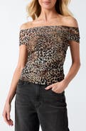 GUESS Zuri Shirred Off the Shoulder Top