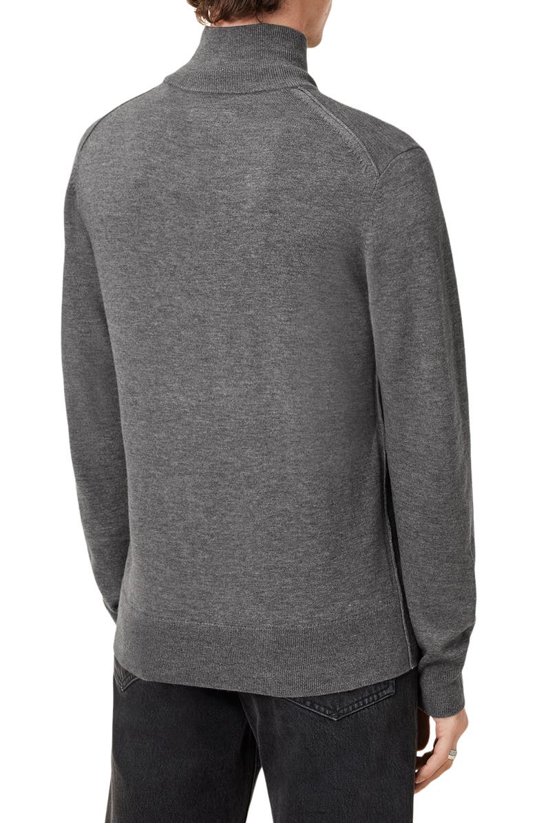 AllSaints Kilburn Mock Neck Wool Blend Quarter Zip Sweater, Alternate, color, 