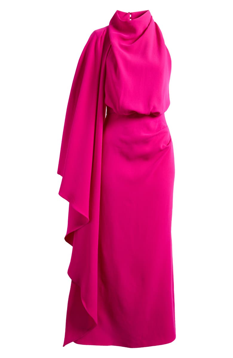 Acler Flintshire One-Shoulder Halter Gown, Alternate, color, Violet