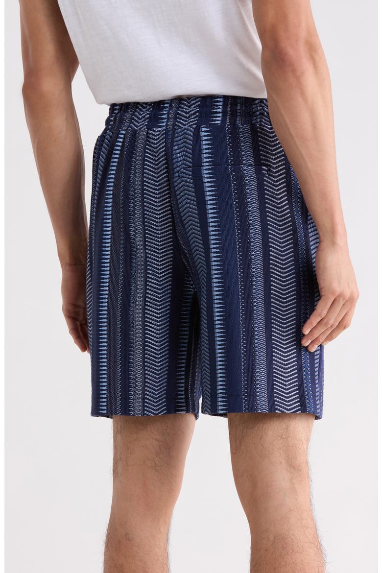 Drawstring Jacquard Shorts, Alternate, color, BLUE COMBO GEO PATTERN