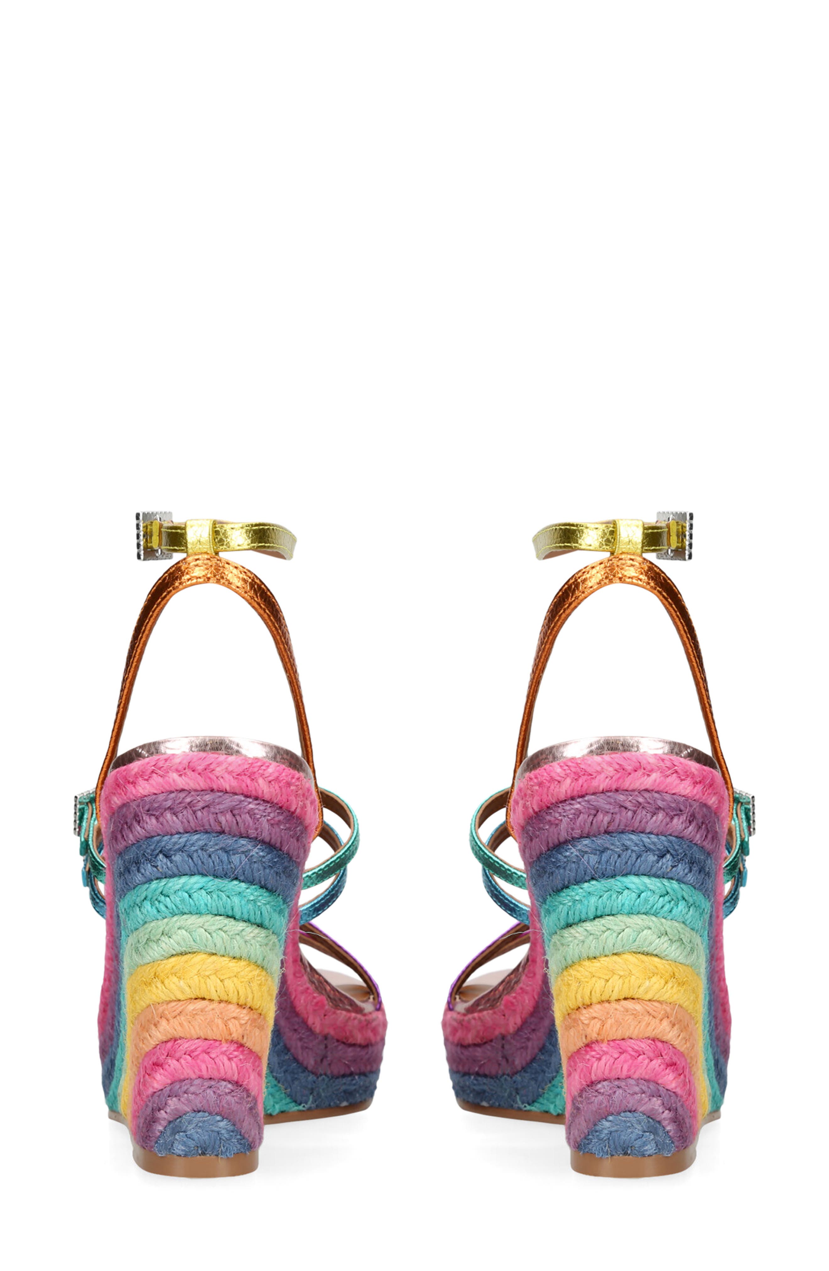 Kurt Geiger London Pierra Ankle Strap Esapdrille Wedge Sandal, Alternate, color, 