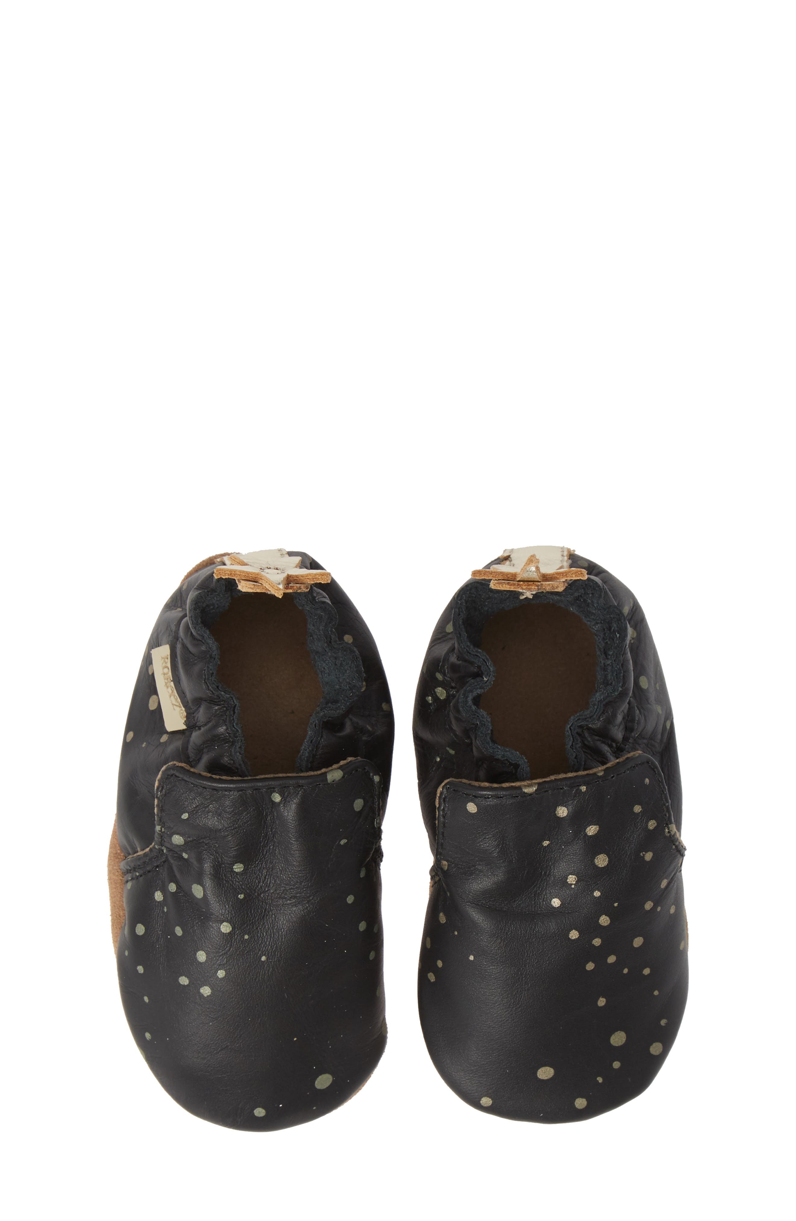 Robeez<sup>®</sup> Galaxy Girl Moccasin Crib Shoe, Main, color, 
