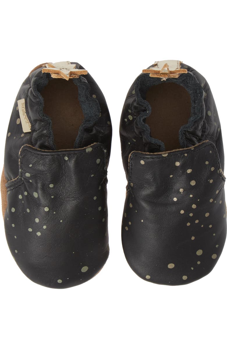 Robeez<sup>®</sup> Galaxy Girl Moccasin Crib Shoe, Main, color,