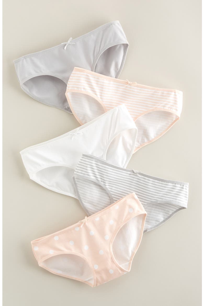 Kids' Assorted 5-Pack Hipster Briefs, Alternate, color, PINK- GREY PACK1