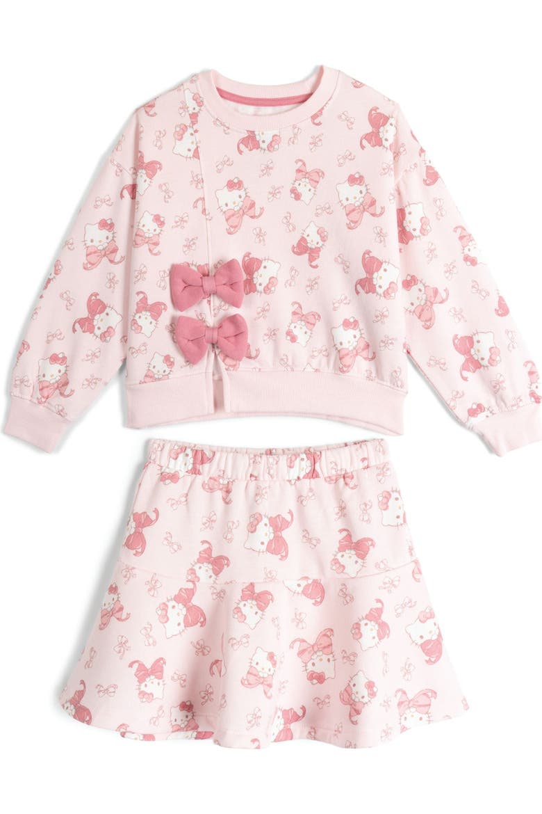 2-Piece Fleece Sweatshirt and Skirt Set, Main, color, Hello Kitty Pink