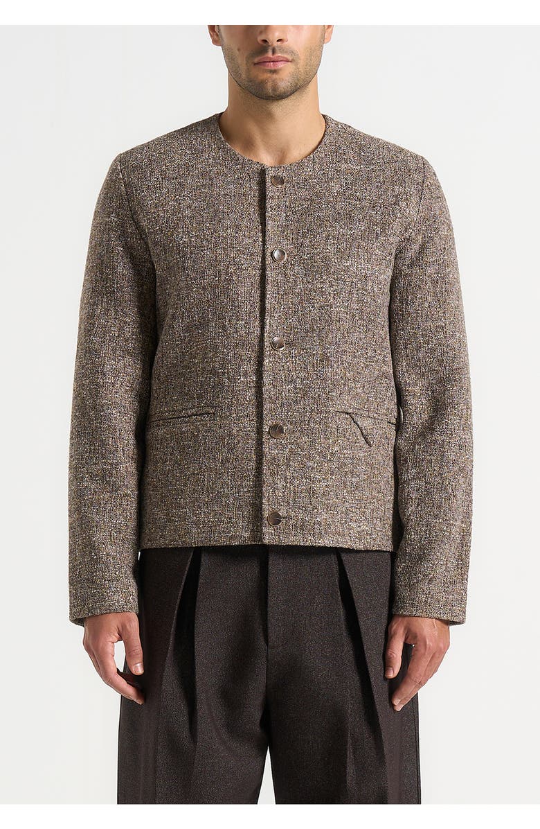 Manière De Voir Melvin Textured Jacket, Alternate, color, Brown