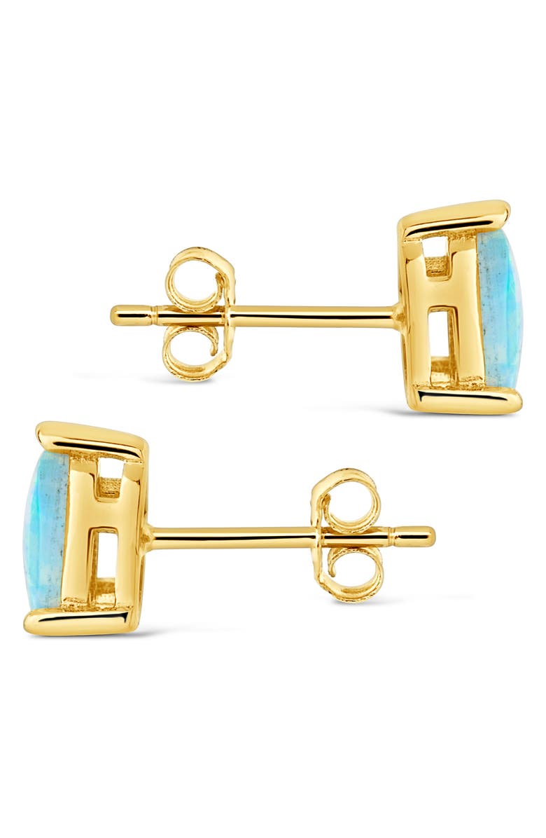 Sterling Forever Isla Created Opal Stud Earrings, Alternate, color, Gold