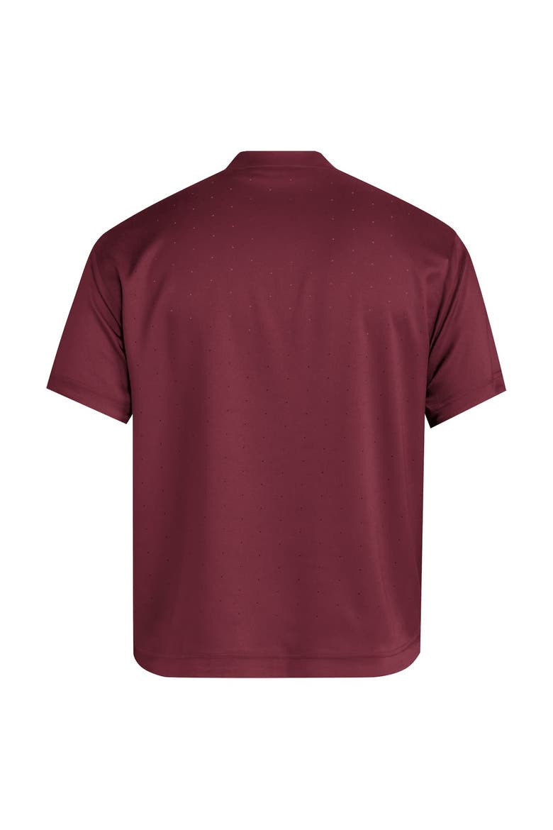 Men's adidas  Maroon Mississippi State Bulldogs Dugout Coaches Adizero Notch Neck Pullover Top, Alternate, color, Maroon