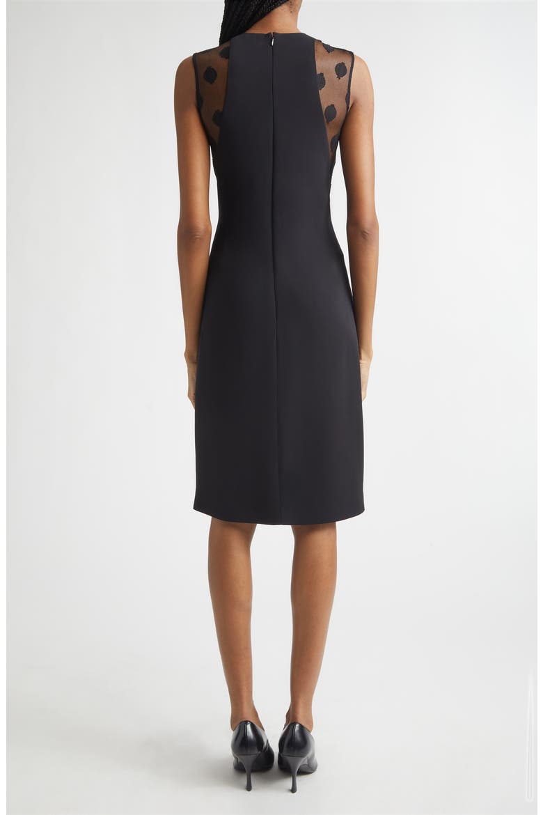 Miracle Polka Dots Sleeveless Sheath Dress, Alternate, color, BLACK