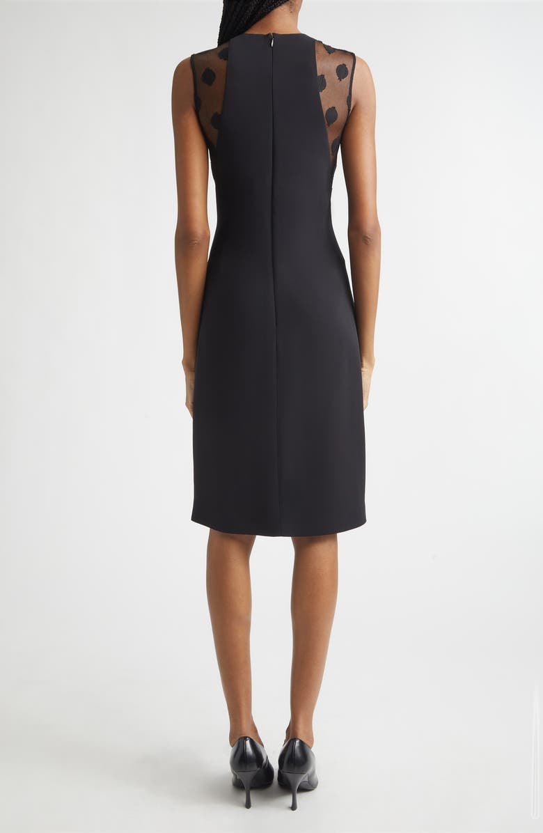 Stella McCartney Miracle Polka Dots Sleeveless Sheath Dress, Alternate, color, Black