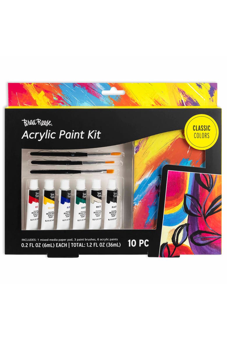 Acrylic Paint Kit 10Pc Set, Main, color, Multicolored