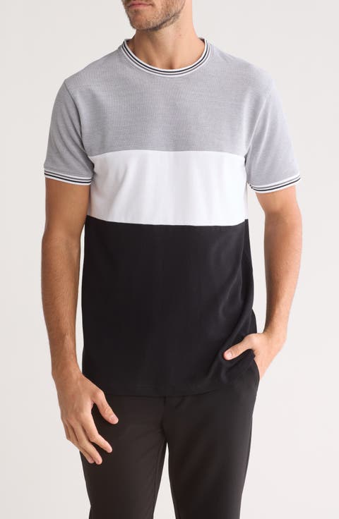 Colorblock Piqué Knit T-Shirt